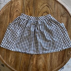Remie Girl Black/White Check Pocket Skirt- size 6